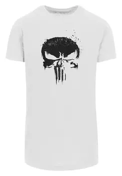 Футболка с принтом MARVEL KNIGHTS PUNISHER TV SKULL F4NT4STIC, белый