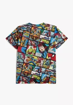 Футболка с принтом MARVEL SHORT SLEEVE LICENSED CREW NECK Koton, черный