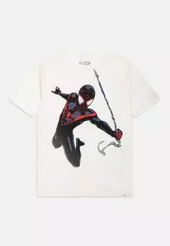 Футболка с принтом Marvel Spiderman Boys GAP, новая кремово-белая