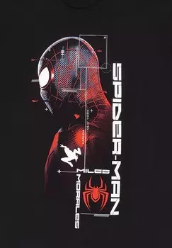 Футболка с принтом MARVEL SPIDERMAN MILES MORALES SUIT SPECS Henry Tiger, черный