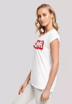 Футболка с принтом MARVEL SPRAY LOGO F4NT4STIC, белый