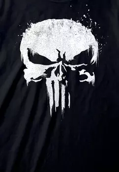 Футболка с принтом MARVEL STUDIOS PUNISHER LOGO Henry Tiger, черный