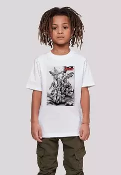 футболка с принтом Marvel Superhelden Avengers Assemble Team Sketch F4NT4STIC, белый