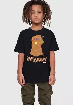 Футболка с принтом MARVEL THANOS OH SNAP ABSOLUTE CULT, цвет black