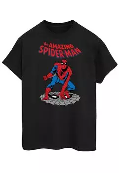 Футболка с принтом Marvel Universe The Amazing Spider Man ABSOLUTE CULT, черный