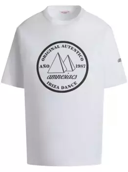 Футболка с принтом Mas Amnesia из коллаборации с DJ Leo Bally, белый
