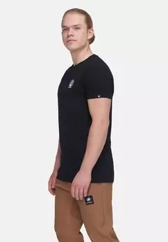 Футболка с принтом Massone Emblems Mammut, черная