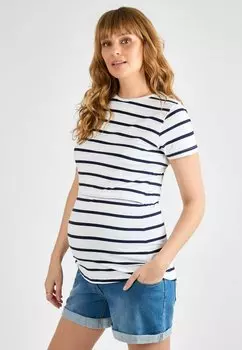 Футболка с принтом MATERNITY FIT NURSING JoJo Maman Bb, белый