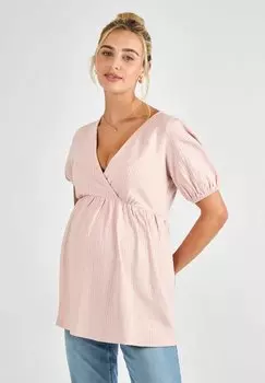 Футболка с принтом MATERNITY FIT - SHORT SLEEVE JoJo Maman Bb, розовый