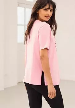 Футболка с принтом MATERNITY NURSING BOXY Next, розовый