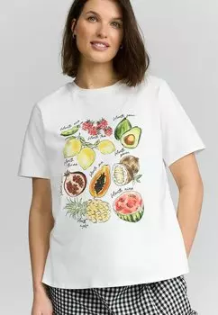 Футболка с принтом MATERNITY NURSING BOXY Next, белый