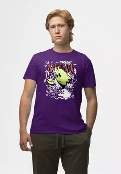 Футболка с принтом MATT KEELING GHOSTED Henry Tiger, темно-фиолетовый