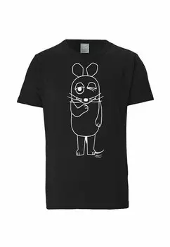 Футболка с принтом MAUS - OUTLINE LOGOSHIRT, черный