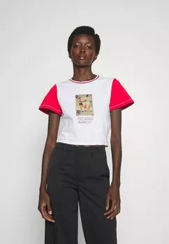 Футболка с принтом MAX&Co., белый