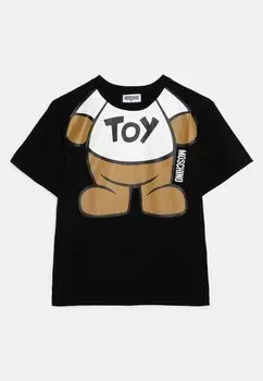 Футболка с принтом Maxi Unisex MOSCHINO, цвет nero/black