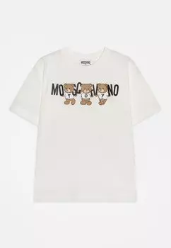 Футболка с принтом Maxi Unisex MOSCHINO, кремовый