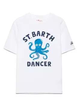 Футболка с принтом MC2 Saint Barth Kids, белый