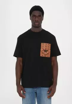 Футболка с принтом MCM, черный