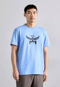 Футболка с принтом MCM, синий