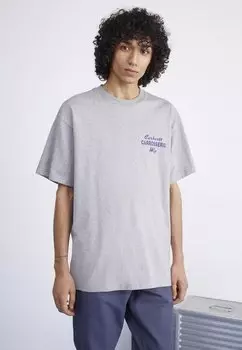 Футболка с принтом Mechanics Carhartt WIP, цвет grey heather