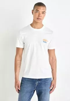 Футболка с принтом MEDIUM LOGO TEE Lee, кремовый