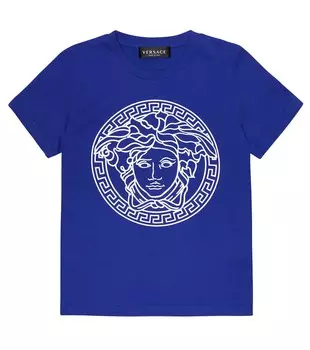Футболка с принтом Medusa из хлопка Versace, белый