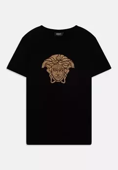 Футболка с принтом Medusa Unisex Versace, цвет black/gold