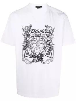 Футболка с принтом Medusa Versace, белый