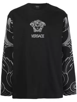 Футболка с принтом Medusa Versace, черный