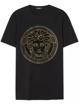 Футболка с принтом Medusa VERSACE, черный