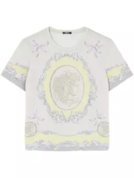 Футболка с принтом Medusa Versace, серый