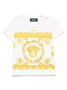 Футболка с принтом «Медуза» от Versace Kids, белый