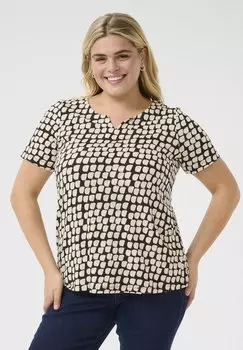 Футболка с принтом MELLA Kaffe Curve, черный