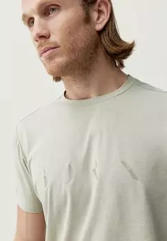 Футболка с принтом Melville Born Living Yoga, бежевая