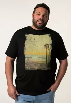 Футболка с принтом Men Plus, черный