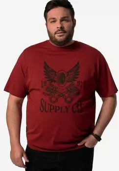 Футболка с принтом Men Plus, красный