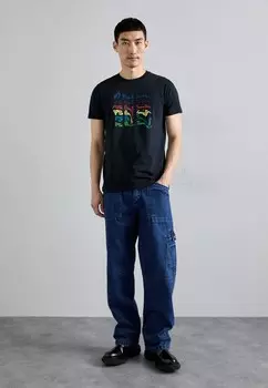 Футболка с принтом MENS SLIM FIT PS Paul Smith, темно-синий