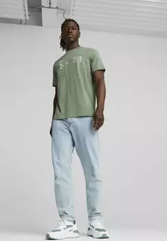 Футболка с принтом MERCEDES-AMG PETRONAS MOTORSPORT Puma, эвкалипт