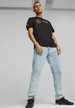 Футболка с принтом MERCEDES-AMG PETRONAS MOTORSPORT Puma, черный