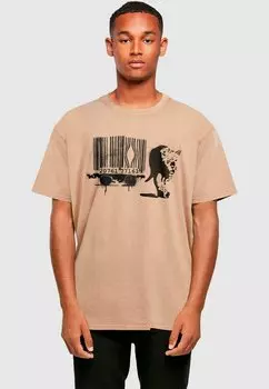 Футболка с принтом Merchcode, бежевый