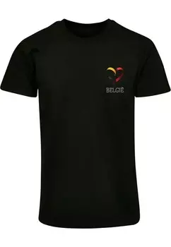 Футболка с принтом MERCHCODE FOOTBALL BELGIUM Merchcode, черный