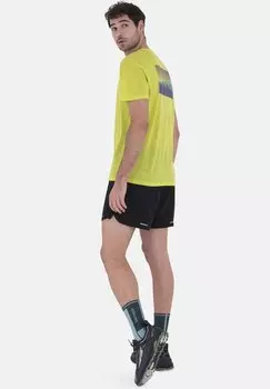 Футболка с принтом Merino Mid Weight Tech Lite Graphic Icebreaker, ЯРКИЙ ЖЕЛТЫЙ