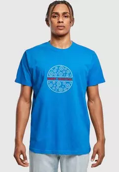 Футболка с принтом MERRY CHRISTMAS ROUND NECK Merchcode, цвет cobalt blue