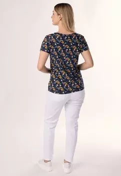 Футболка с принтом MESSANGE QUIOSQUE, темно-синий