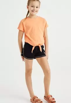 Футболка с принтом MET KNOOPDETAIL WE Fashion, цвет orange