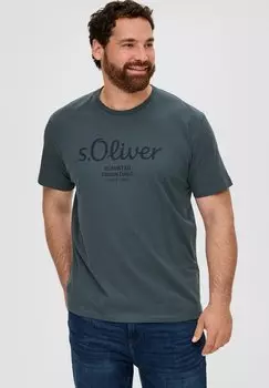 Футболка с принтом MET LOGO s.Oliver, цвет schiefergrau