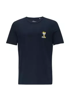 Футболка с принтом MET PEANUTS MOTIEF s.Oliver, темно-синий