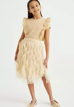 Футболка с принтом MET VOLANT WE Fashion, цвет brown