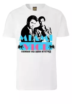 Футболка с принтом MIAMI VICE LOGOSHIRT, белый