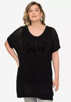 Футболка с принтом MIAMODA, черный